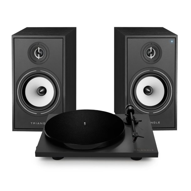 Triangle BR03  Aktive h�jttaler bundle med pladespiller Lunar 1