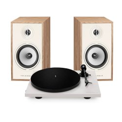 Triangle BR03  Aktive h�jttaler bundle med pladespiller Lunar 1