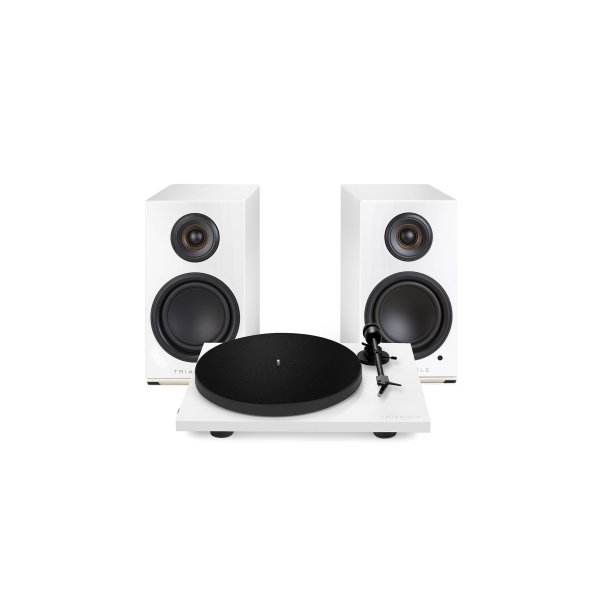Triangle AIO TWIN h�jttalere med Triangle Lunar 1 pladespiller - komplet Hi-Fi pakke med streaming og vinyl