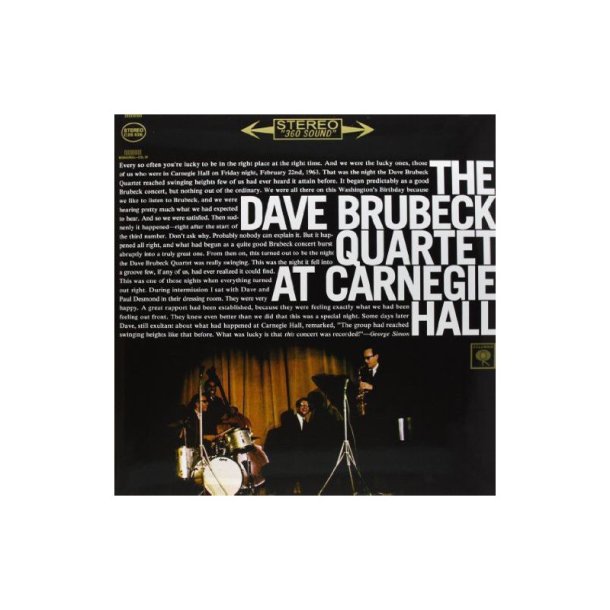 The Dave Brubeck Quartet  At Carnegie Hall