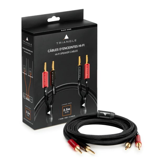 Trangle - h�jttalerkabel m/banastik (BLACK serie)